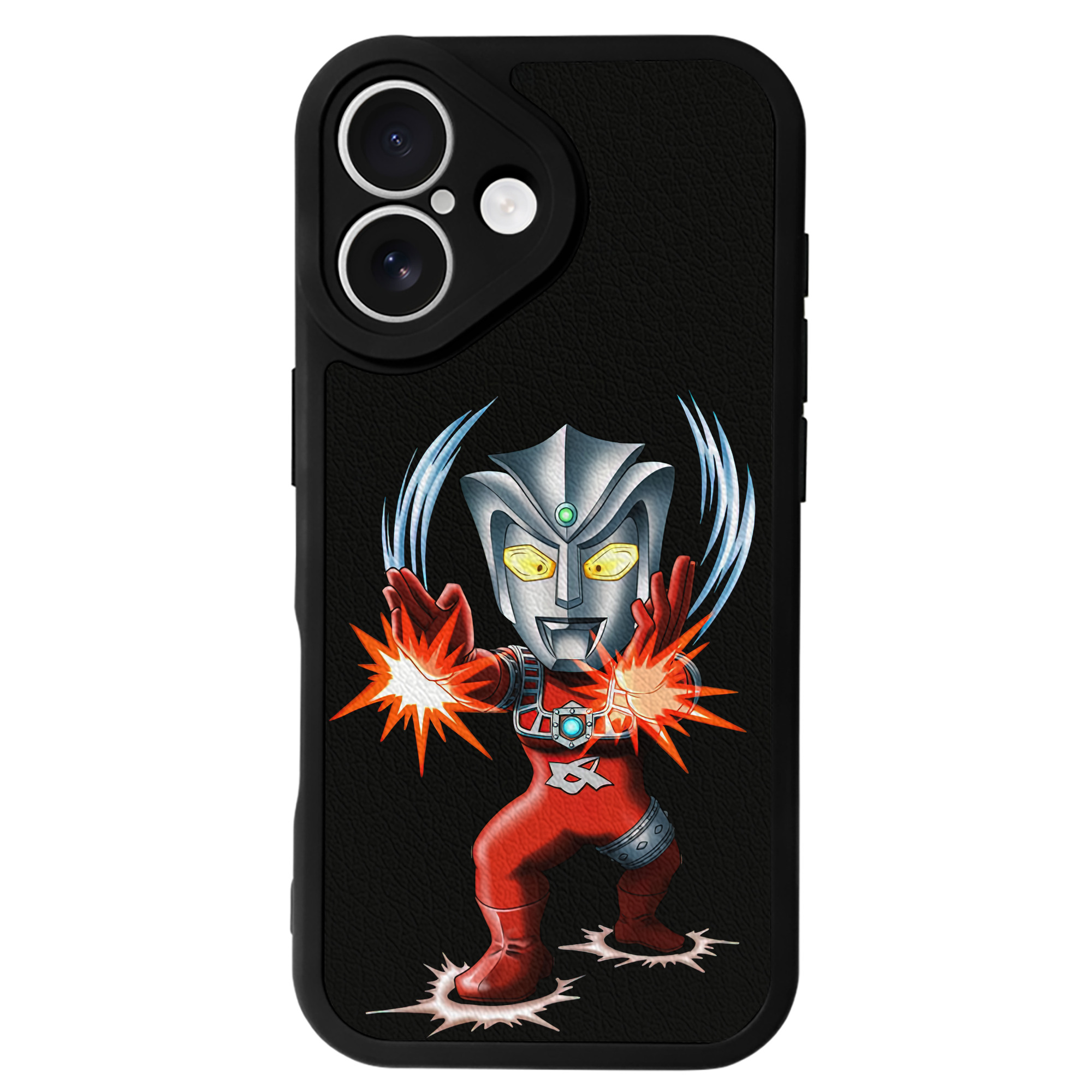 （画像用） ウルトラマン Ultraman 【iPhone 16シリーズ対応】シリコンスマホケース（レザー調） 材質：シリコン